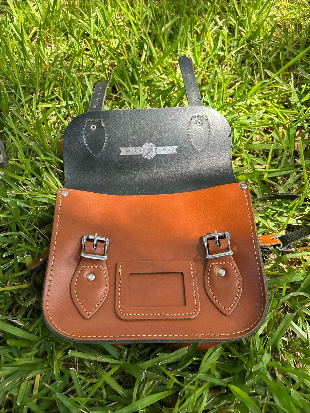 The Leather Satchel Co Classic Brown Satchel Crossbody Bag